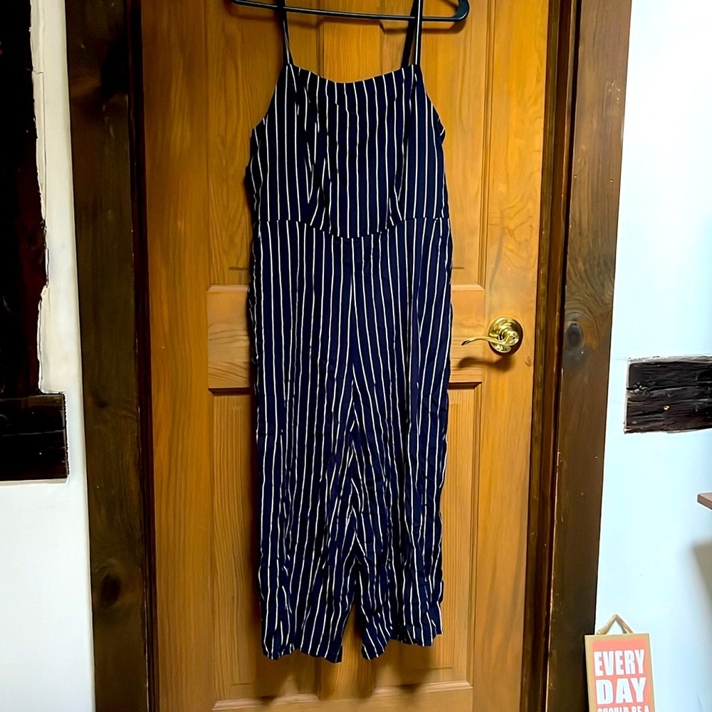 Navy blue stripes jumpsuit 🫶🏼